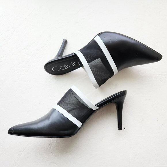 sleek and modern pair of Calvin Klein mules. Size 9 1/2 - Picture 8 of 11